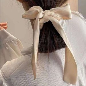White Bow Hair Scrunchie